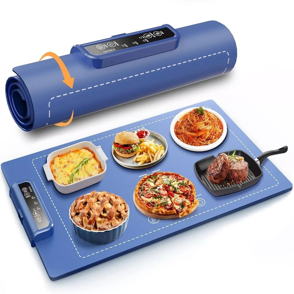 Electric Warming Trays for Buffets Party,‎ Flora Food Warmer Mat, Safety Lock